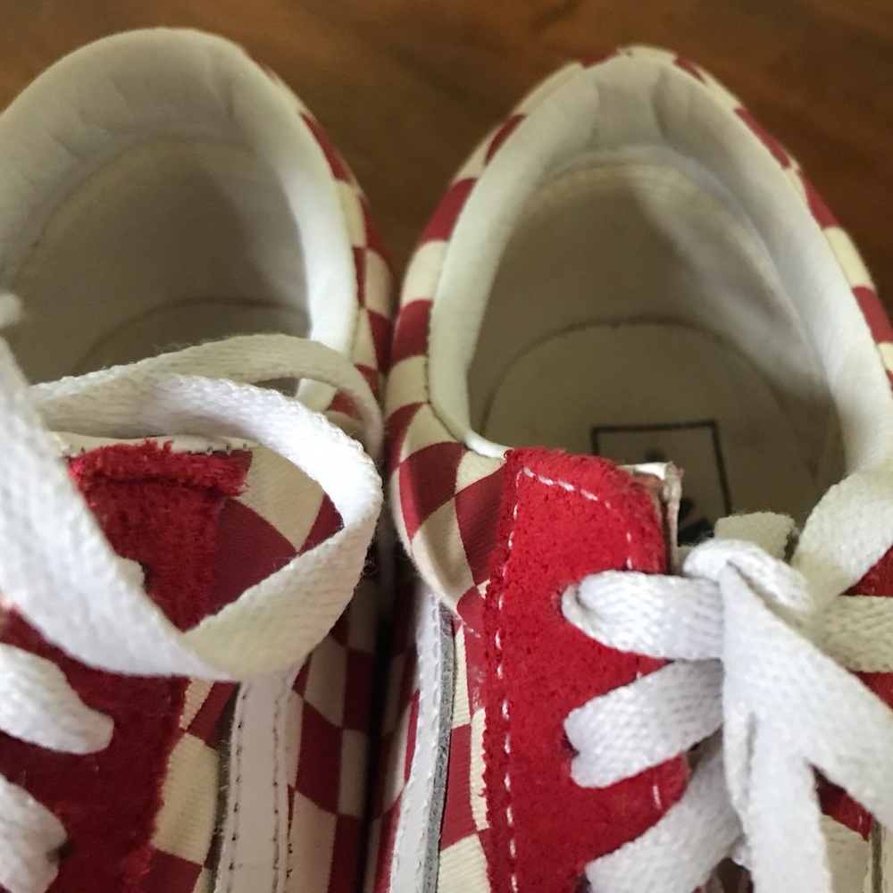 Vans Sneaker Old Skool, checkered red, low top lace-up, Unisex 11 W, 9.5M - Picture 7 of 9